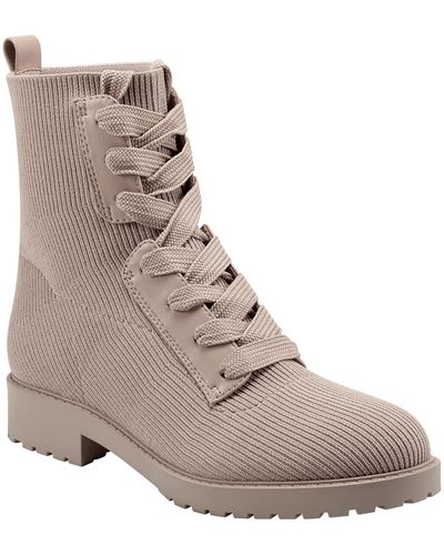 Bandolino Fran 2 Ankle Pull On Combat & Lace-up Boots - Natural