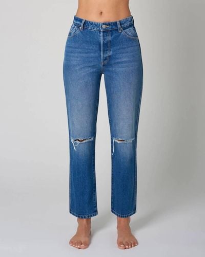 Rolla's Classic Straight Ankle Denim Pants - Blue