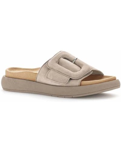Gabor Wrapped Buckle Velcro Sandal - Brown