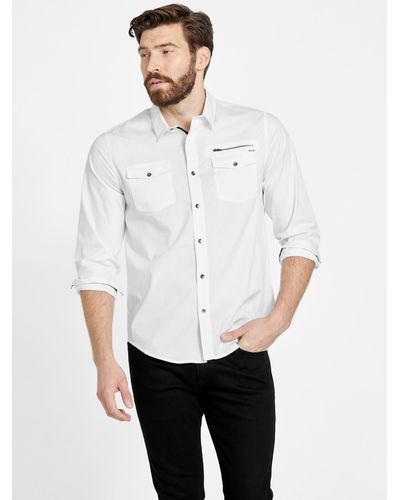 Guess Factory Linwood Poplin Shirt - White
