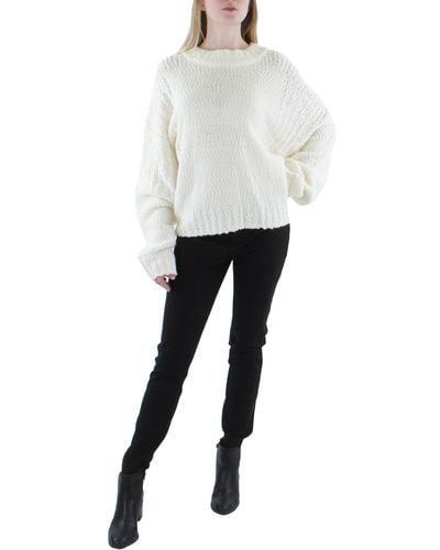 Joie Textured Crewneck Pullover Sweater - White