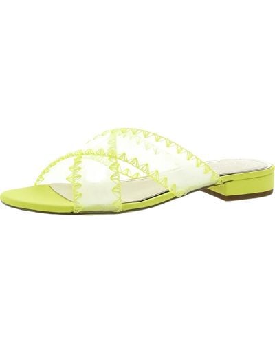 Jessica Simpson Cabrie Slip On Open Toe Heels - Yellow