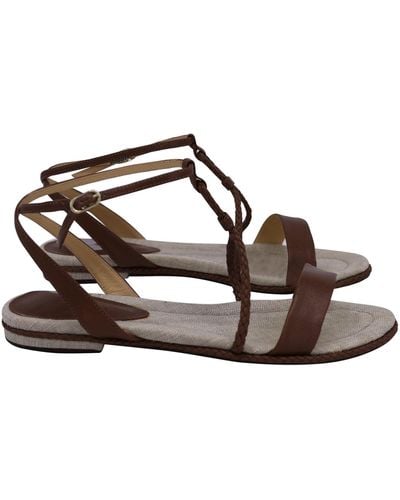 Alexandre Birman Braided Flat Sandals - Brown
