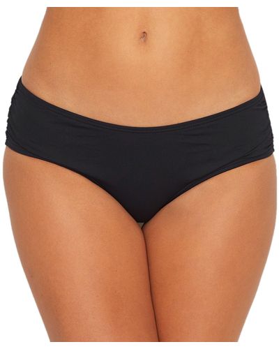 Coco Reef Classic Solid Shirred Bikini Bottom - Black