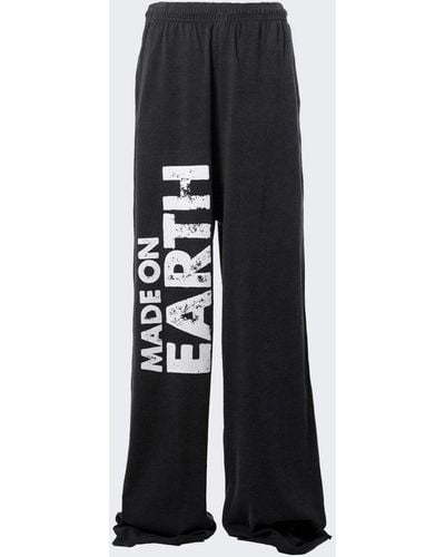 Vetements Made On Earth Double Jersey Sweatpants - Black