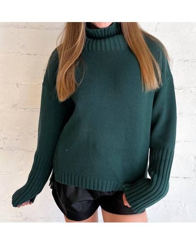 Olivaceous Alpine Forest Sweater - Green