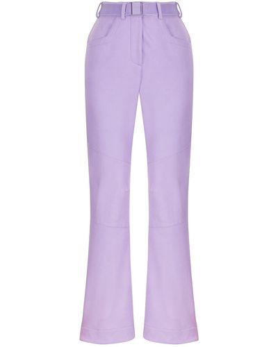 Nocturne Belted High-waisted Jeans - Purple