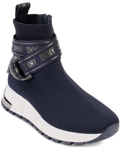 DKNY Lifestyle Knit Casual And Fashion Sneakers - Blue