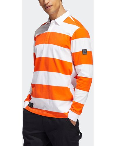 adidas Adicross Long Sleeve Polo Shirt - Orange