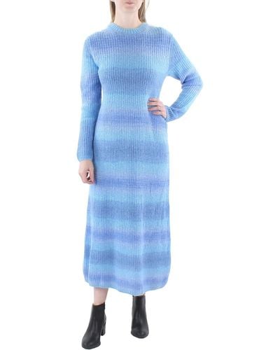 Vince Knit Long Sweaterdress - Blue