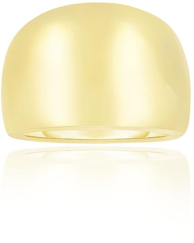 The Lovery Polished Gold Dome Ring - Yellow