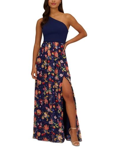Adrianna Papell Polyester Maxi Dress - Blue