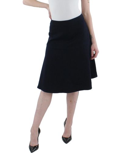 Anne Klein Midi Flared A-line Skirt - Black