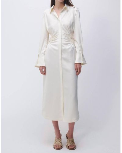 Jonathan Simkhai Rhoda Fossil Crochet Dress - White