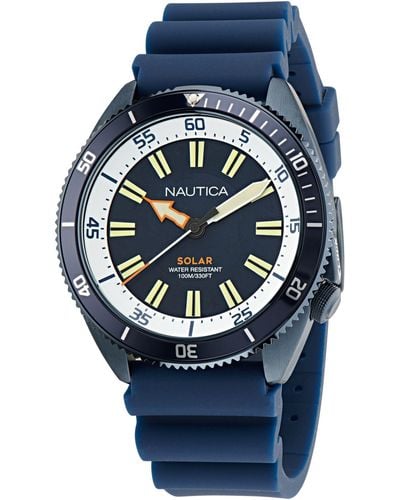Nautica Vintage Silicone Quartz Analog Watch - Blue