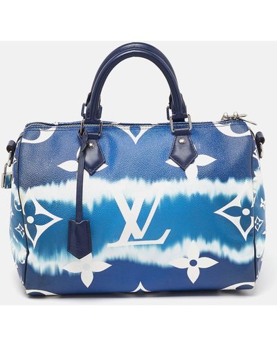 Louis Vuitton Monogram Giant Canvas Speedy Bandouliere 30 Bag - Blue