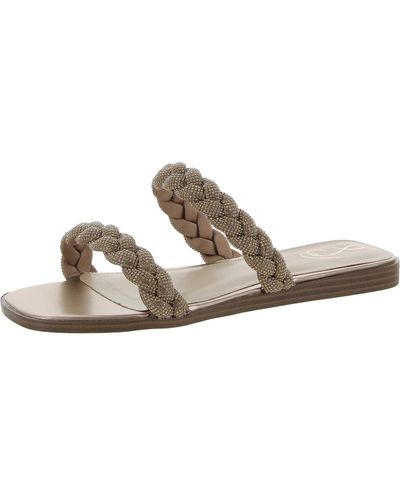 Sam Edelman Inette Embellished Braided Slide Sandals - Metallic