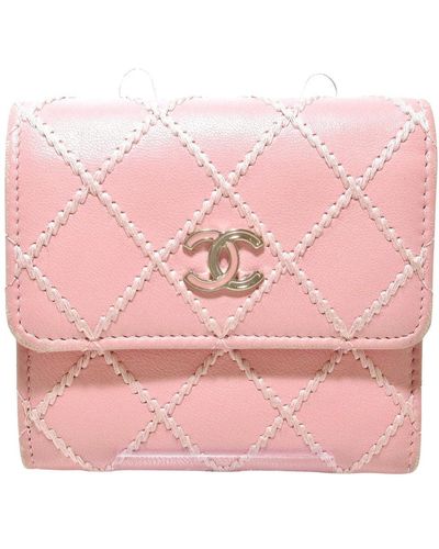 Chanel Ultra Stitch Leather Wallet (pre-owned) - Pink