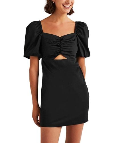 Boden Cut Out Detail Mini Dress - Black