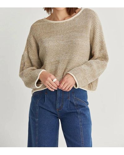 Crescent Charli Marled Sweater - Blue