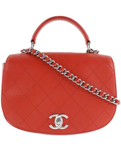 Chanel Matrasse Leather Shoulder Bag (pre-owned) - Red
