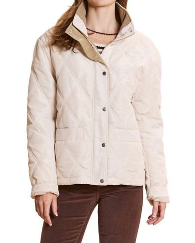 tyler boe Oslo Quilted Car Coat - Natural