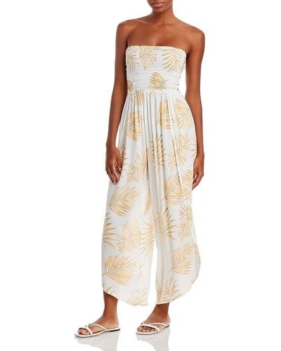 Tiare Hawaii Hoku Strapless Jumpsuit Cover-up - White