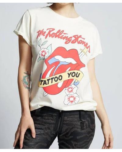 Recycled Karma The Rolling Stones Tattoo You Tee - White