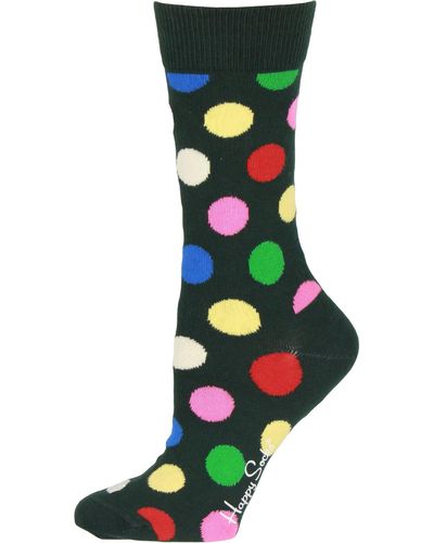 Happy Socks Polka Dot Holiday Crew Socks - Green