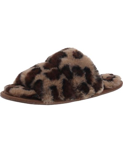 Steve Madden Dreamer Faux Fur Slide Slippers - Brown