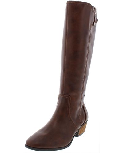 Dr. Scholls Brillance Faux Leather Tall Knee-high Boots - Brown