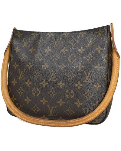 Louis Vuitton Looping Mm Canvas Shoulder Bag (pre-owned) - Black