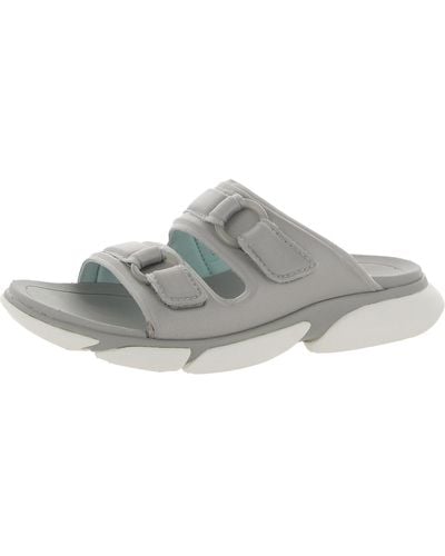 Ryka Devotion Sand Slip-on Ankle Strap Slide Sandals - Gray