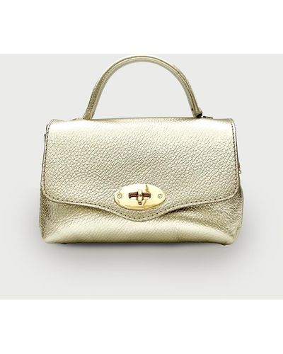 Apatchy London The Rachel Silver Leather Bag - Metallic