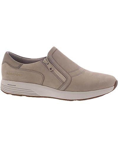 Rockport Tru Stride Leather Slip On Walking Shoes - Brown