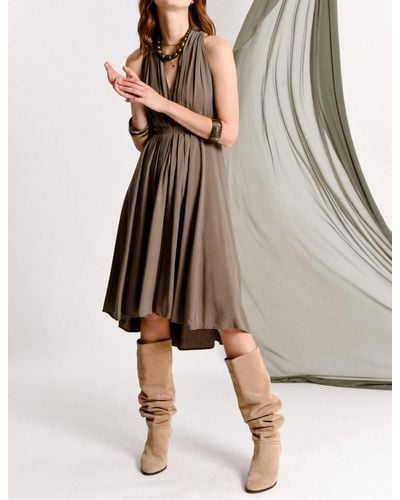 Molly Bracken Woven Asymmetrical Dress - Natural