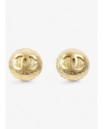 Chanel Coco Mark 95p Earrings Plated - Metallic