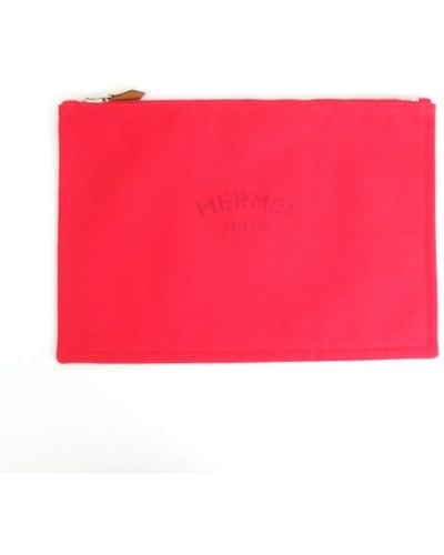Hermès Neobain Cotton Clutch Bag (pre-owned) - Pink