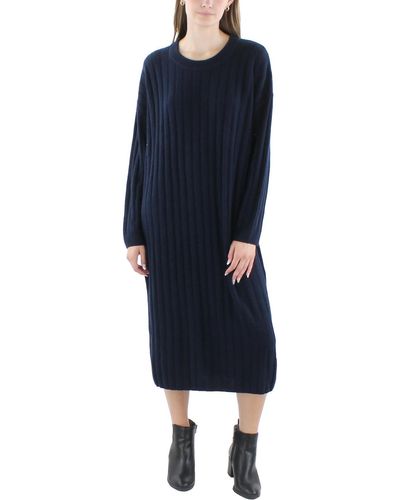 Madewell Plus Midi Long Sleeve Sweaterdress - Blue