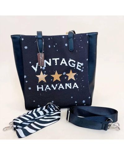 Vintage Havana Angelica Flight Bag - Blue