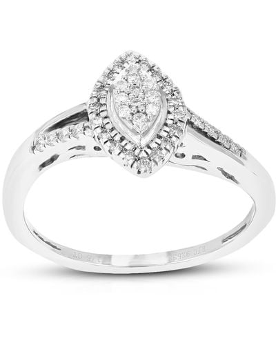 Vir Jewels 1/5 Cttw Round Lab Grown Diamond Engagement Ring .925 Sterling Prong Set - Metallic