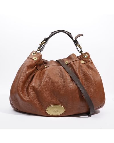 Mulberry Mitzy Hobo Oak Grained Leather Shoulder Bag - Brown