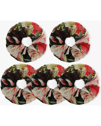 LILYSILK Spring And Summer Light Silk Scrunchie 5pcs - Multicolor