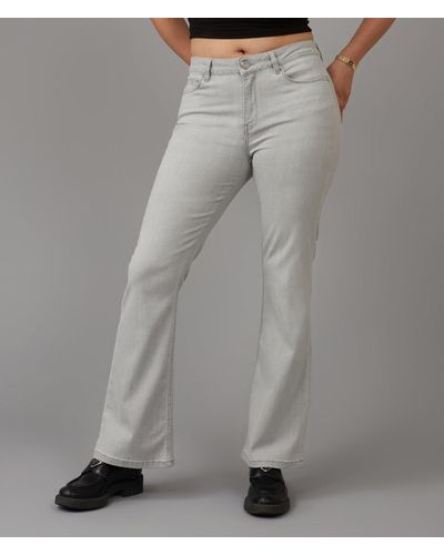 Lola Jeans Alice-ma High Rise Flare Jeans - Gray