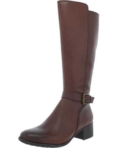 Naturalizer Kalona Leather Pull On Knee-high Boots - Brown