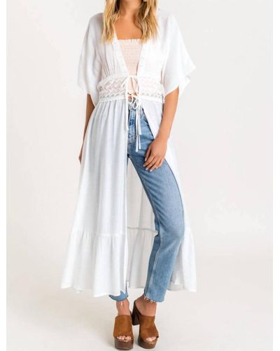 Lush Andreia Lace Duster - Blue