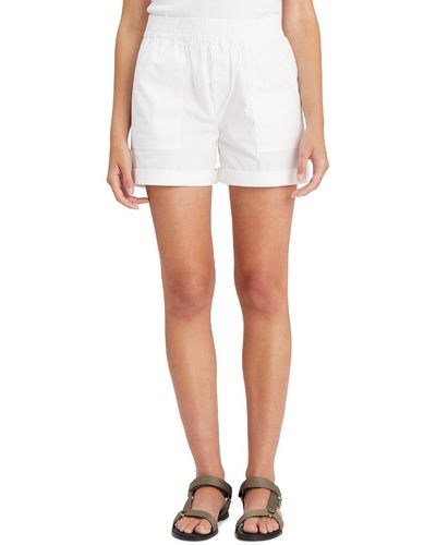 Sanctuary Trail Blazer Cuffed Pockets Casual Shorts - White