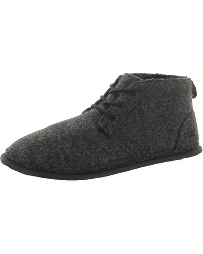 UGG Refelt Neumel Faux Fur Lined Lace-up Ankle Boots - Black