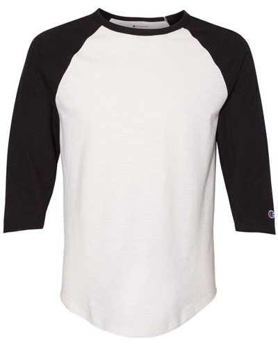 Champion Premium Fashion Raglan Three-quarter Sleeve Baseball T-shirt - Black