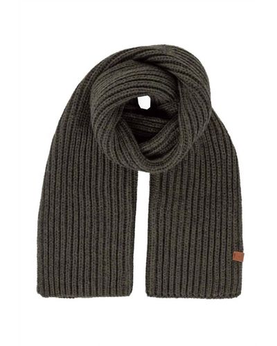 Bickley + Mitchell Bi-color Cable Knit Scarf - Black